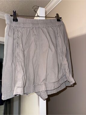 Free People Poplin Shorts Light Grey
